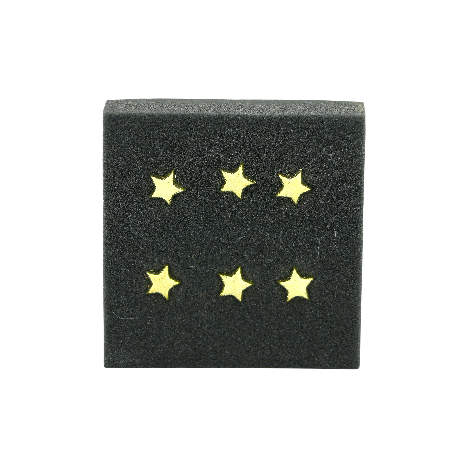 fünf Sterne, goldene Sterne, Schwammblock, kleine Dekoration, Bewertungsblock