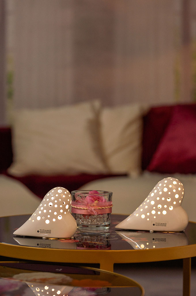Herz Belvina 20cm LED creme