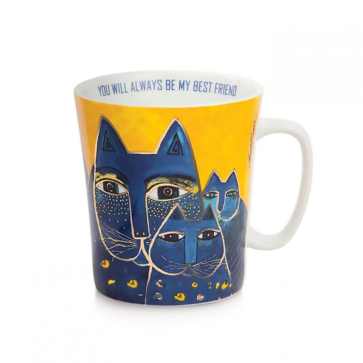 Tasse Fantastic Felines - You will always be my best friend Pokal, Kunst, Porzellan, Töpferei