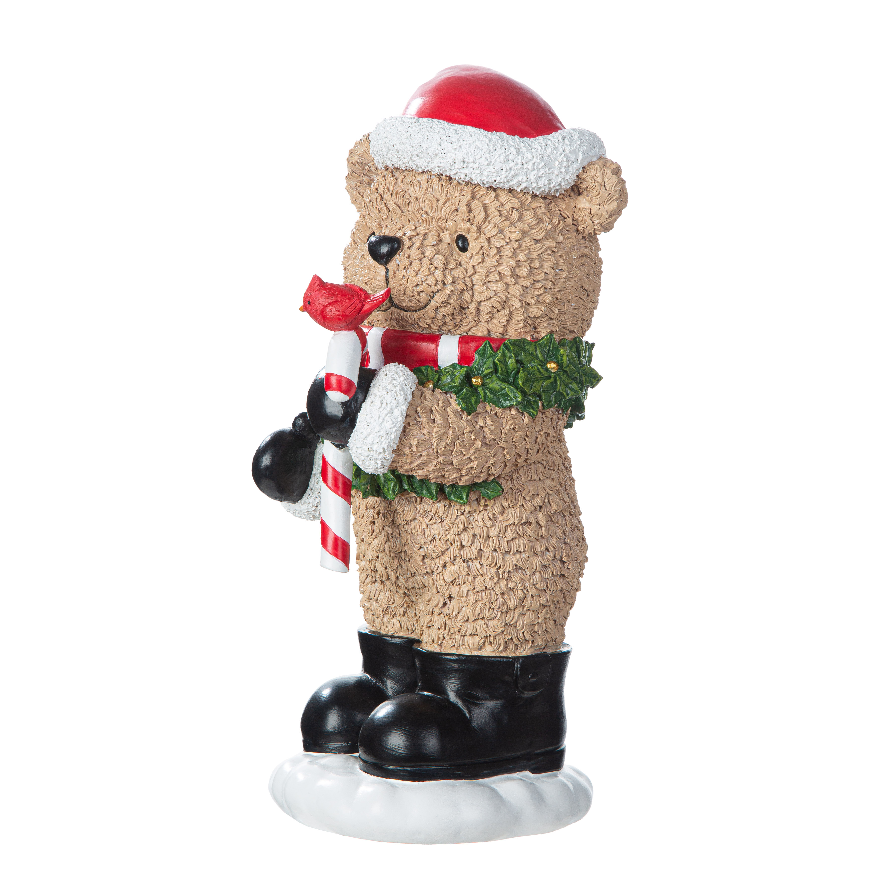 weihnachtsfigur, teddy, weihnachtsdeko, stiefel, kranz?