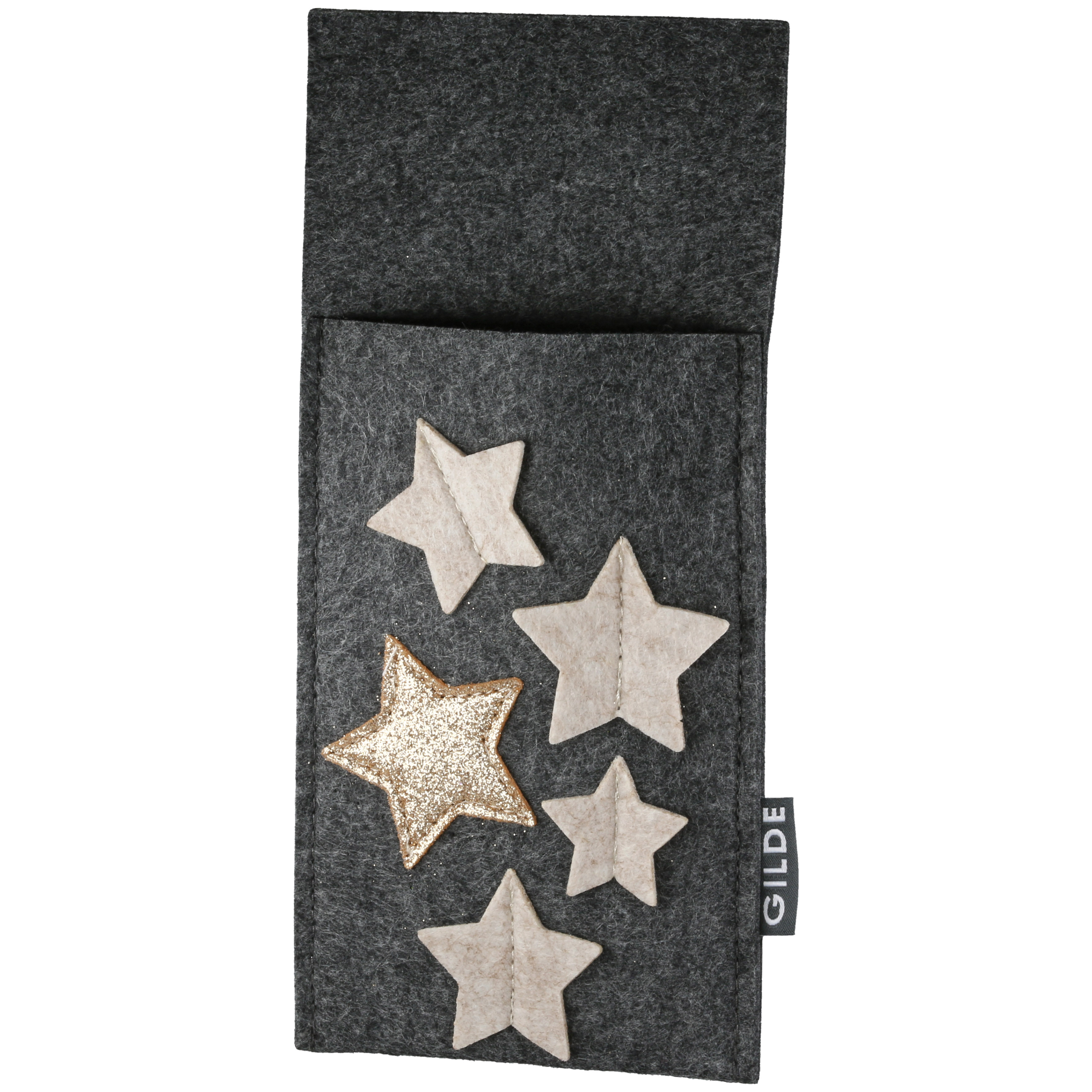 Stofftäfel, Sterne, Schultertasche, Filz, Geldbörse
