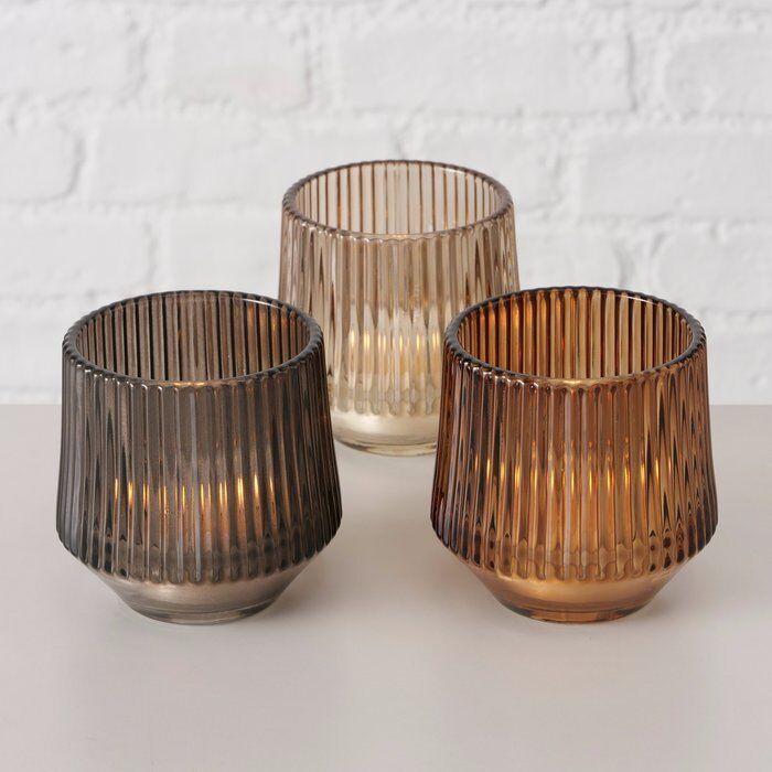 Windlicht Tiago dunkelbraun 8cm