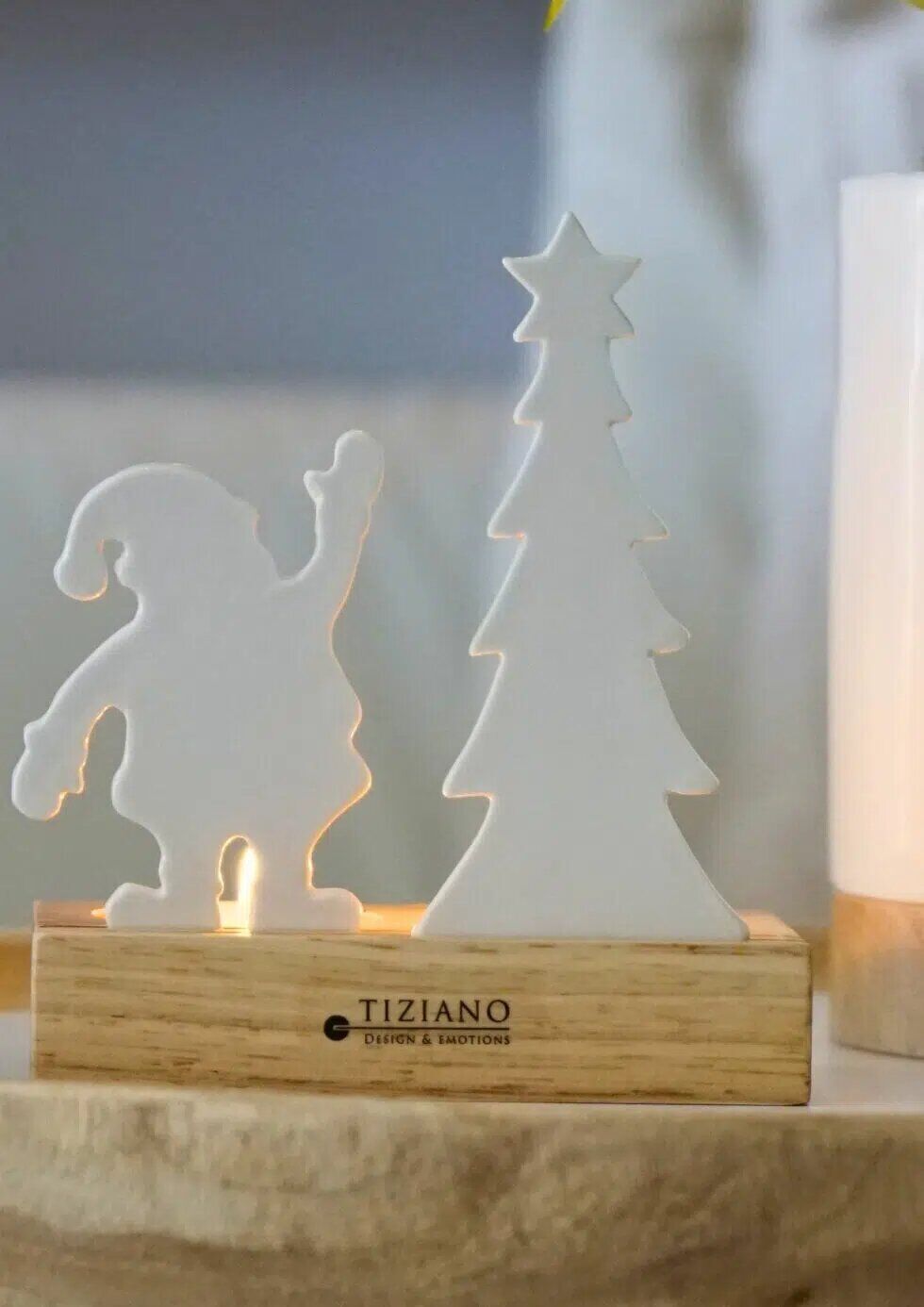 Lichtobjekt Sandane Santa 12cm cremeweiß