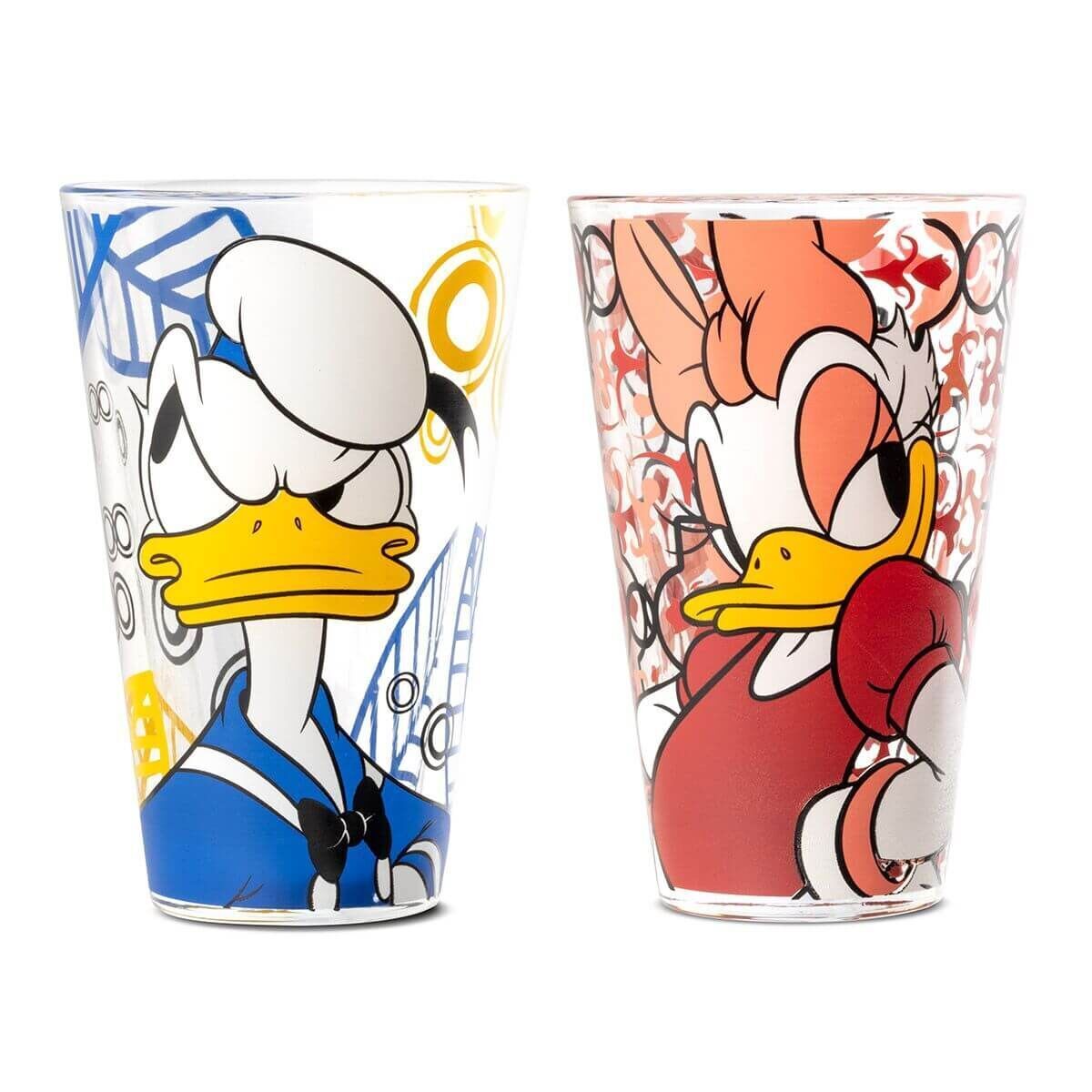 Trinkglas Set Donald & Daisy Glas, Tasse
