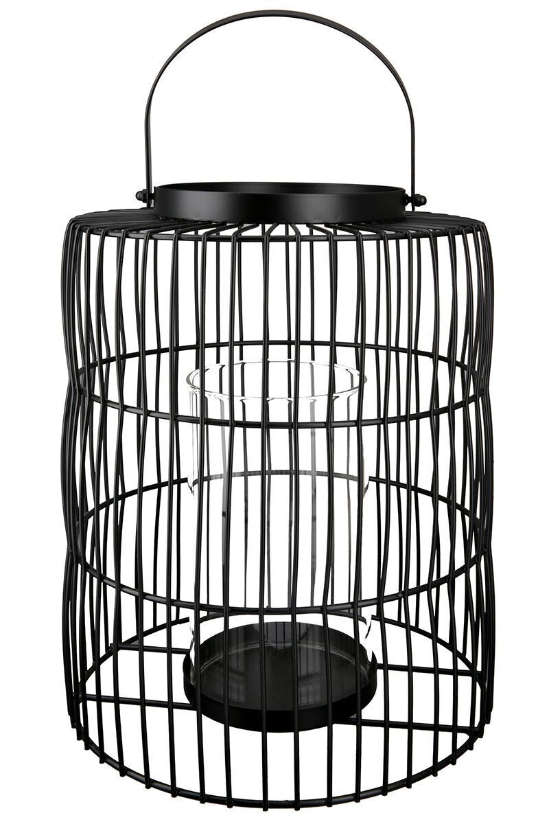 Windlicht Stage Metall schwarz 44cm Lampe, Laterne