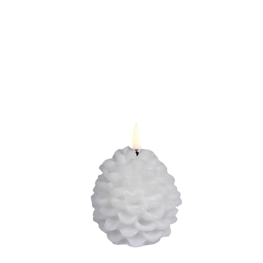 Uyuni LED Kerze Pine Cone 7cm nordic white Kerze
