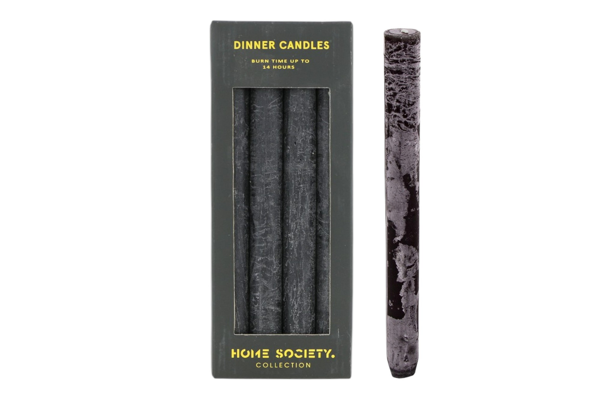 Rustic Dinner Candle L schwarz 4 Stück Rustic Dinner Candle L schwarz 4 Stück