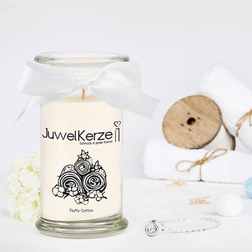 JuwelKerze Fluffy Cotton (Halskette mit Anhänger) 380g