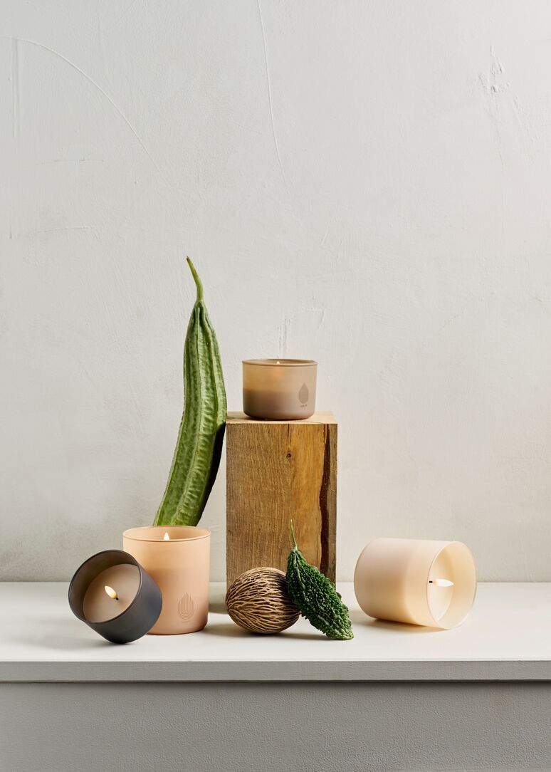 UYUNI-UL-GC-SA8206-UL-GC-GR8206-UL-GC-VA92010-UL-GC-BE92010 Uyuni LED Glas Stumpenkerze 6x7cm wine red 2er Set