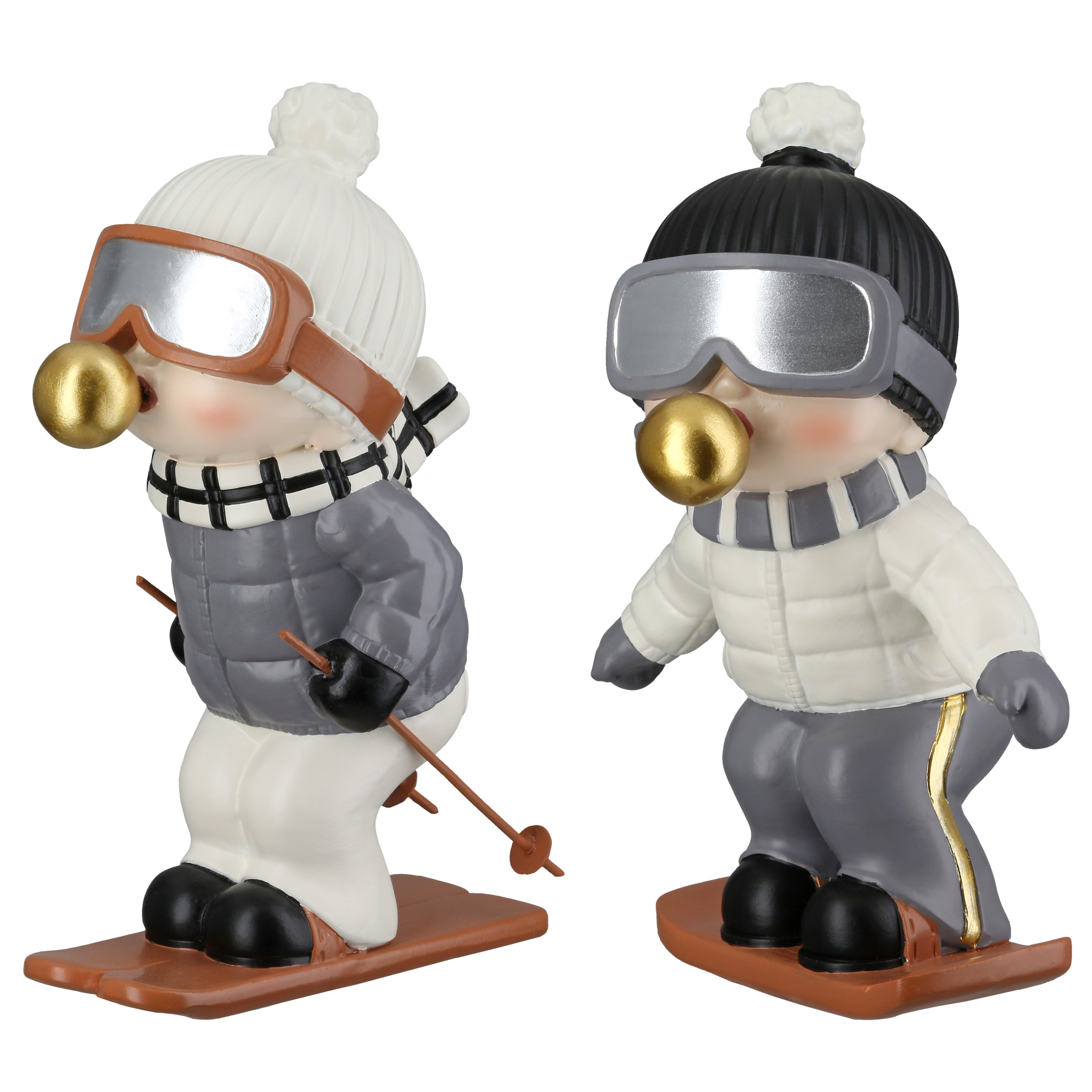 Dekofigur Set "Festive Snowboard" Winter, Skifahren, Figur, Schutzbrille, Schneeausrüstung