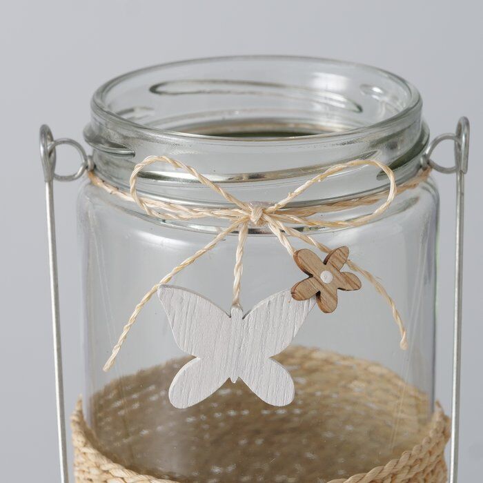 Windlicht Weavy Schmetterling 11cm