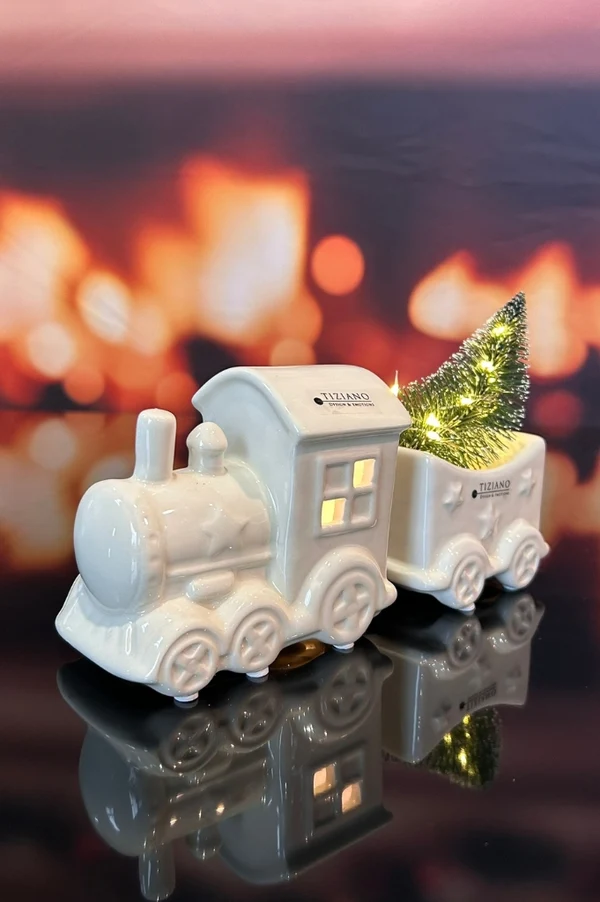 Schmuckbahn, Miniatur- Zug, Keramik, Weihnachtsdeko, Türstopper?