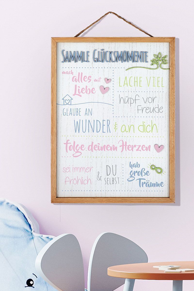 51244_2 Deko Schild Glücksmomente