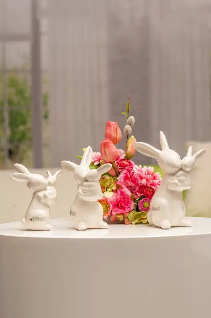 Hase Fabrio mit Kind creme 11cm