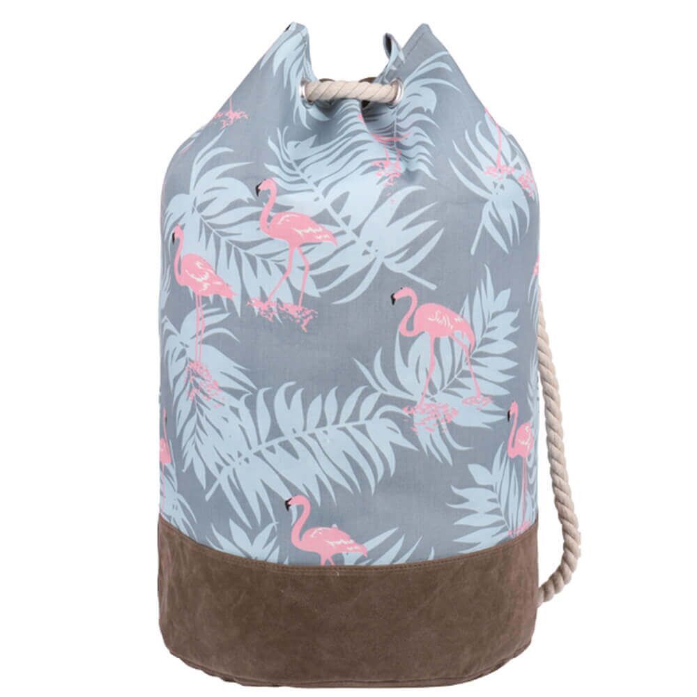 128-016-2019 Seesack Grey Rose & Flamingos