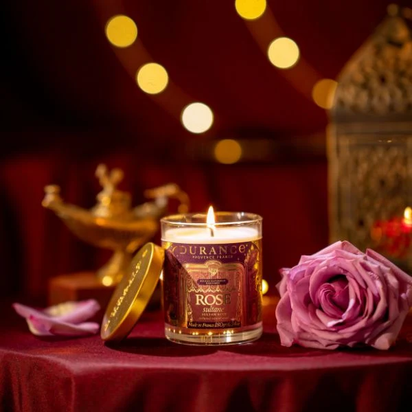 Durance Natürliche Duftkerze 180g Samtige Kirsche Zierkerze, Duftkerze, Rose, Wachsduft, Karton?