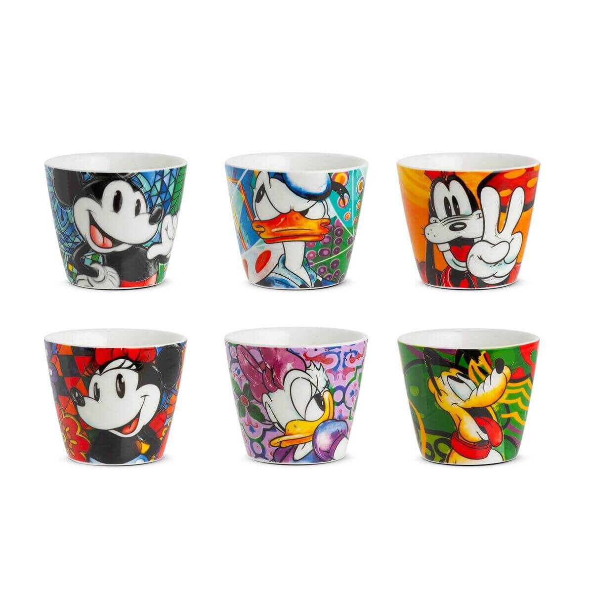 Espressotassen Set Disneymotive 6 Teilig Pokal, Kunst, Porzellan, Töpferei