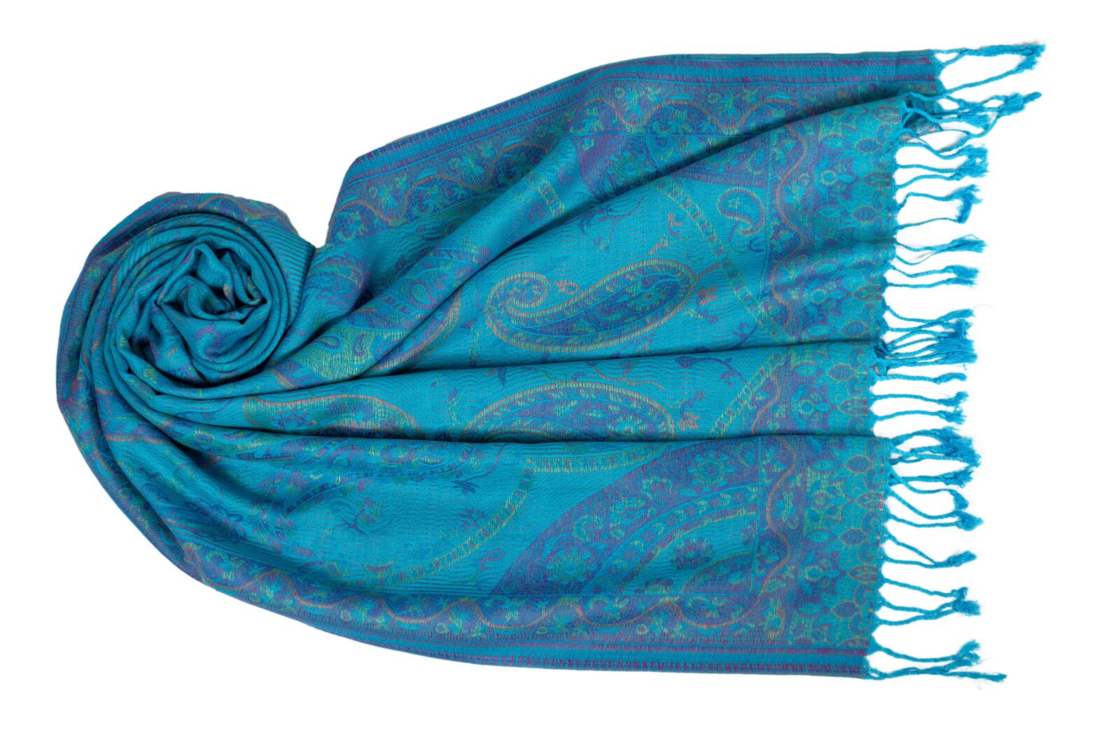 60550004-205 Jacquard Schal Darya lagune 205