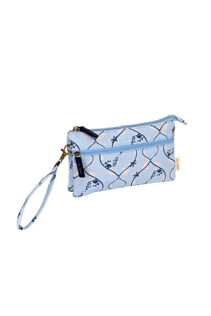 Patchwork Täschchen Ranken hellblau 213 Zubehor, Tasche, Handtasche, Geldbörse