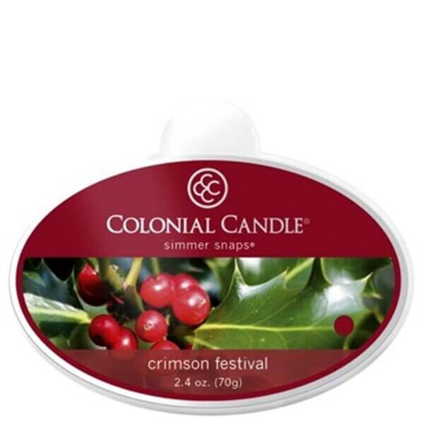 Colonial Candle Crimson Festival Simmer Snaps 70g