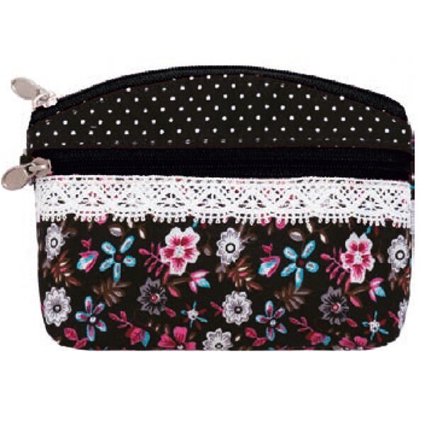 2022-266-063 Patchwork Mini-Kosmetiktasche 063 black pink