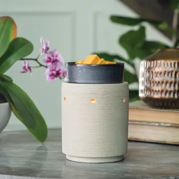 Iron & Clay - elektrische Duftlampe keramikbecher, vasenlamp, tasse, wachs/kerzenhalter, gelb-orange akzente