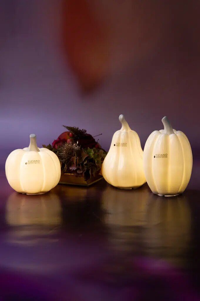 pastazo-led-einzel Kürbis Pastazo dick 10cm LED Porzellan