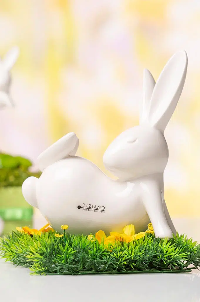 Deko Hase Fabrio XL liegend 23,5cm