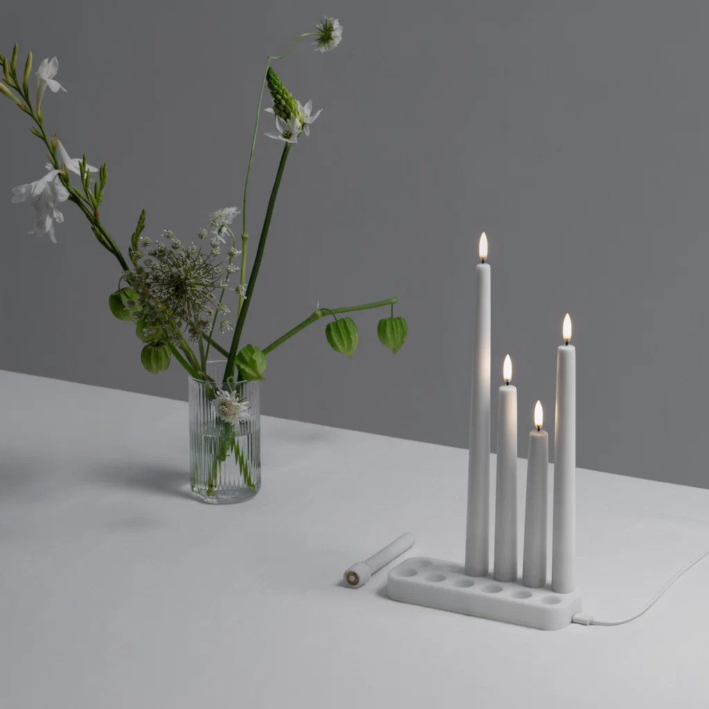 Vase, Blumen, Licht, Kerzenhalter, LED-Kerzen