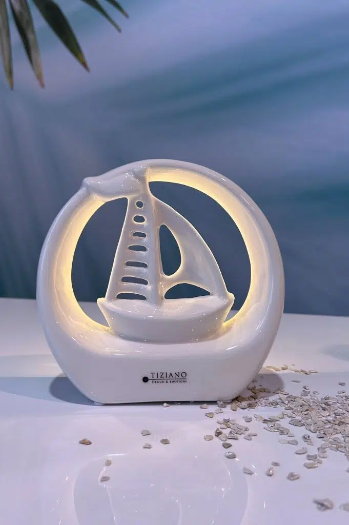 Boot Casali im Ring LED cremeweiß 14cm
