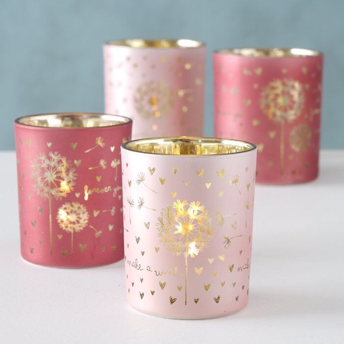 Windlicht Inka rosa 9cm