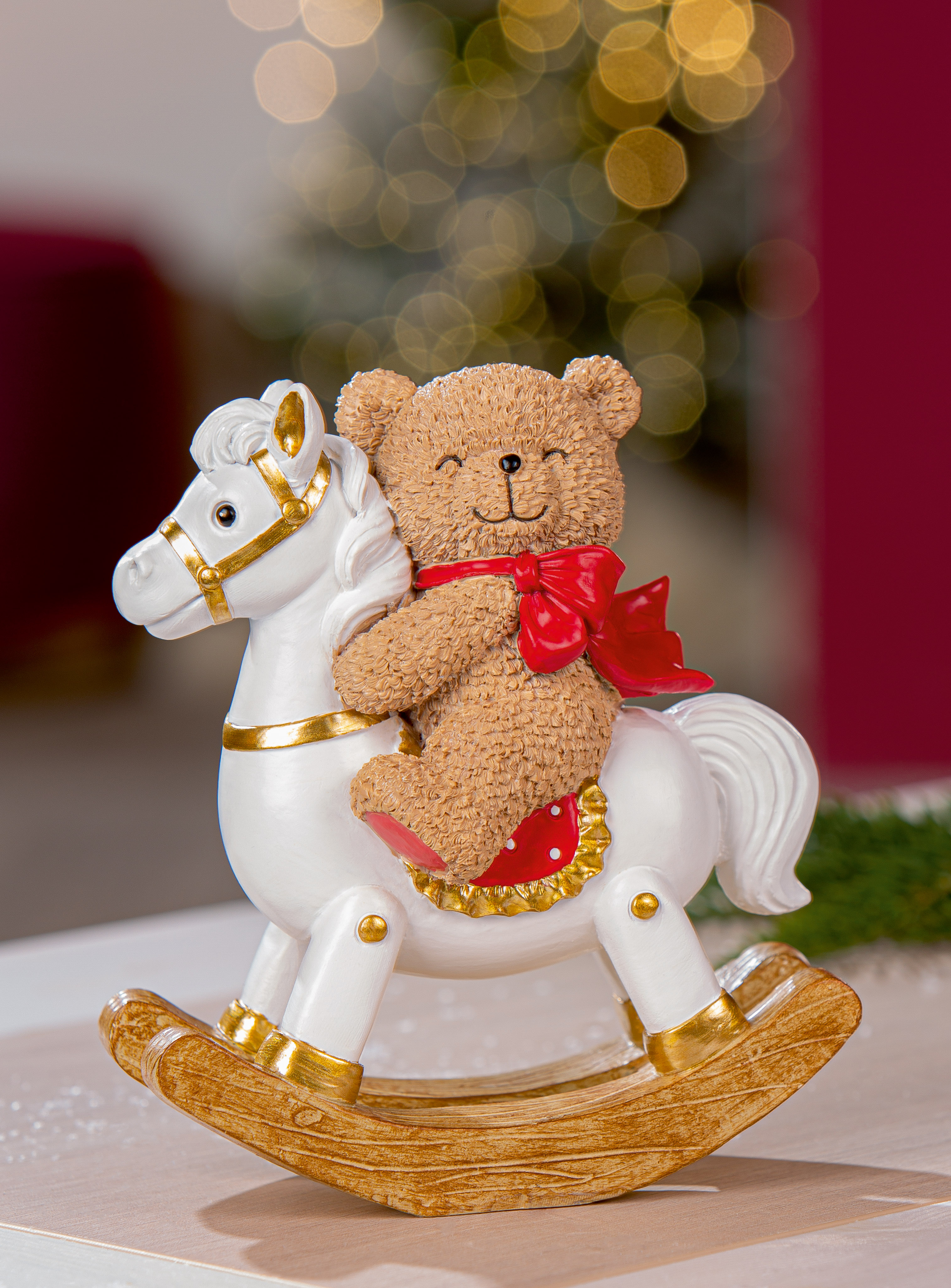 Spielzeug, Teddybär, Hochzeits-/Karussellpferd, Rösschen/Schaukelpferd, Weihnachtsdeko