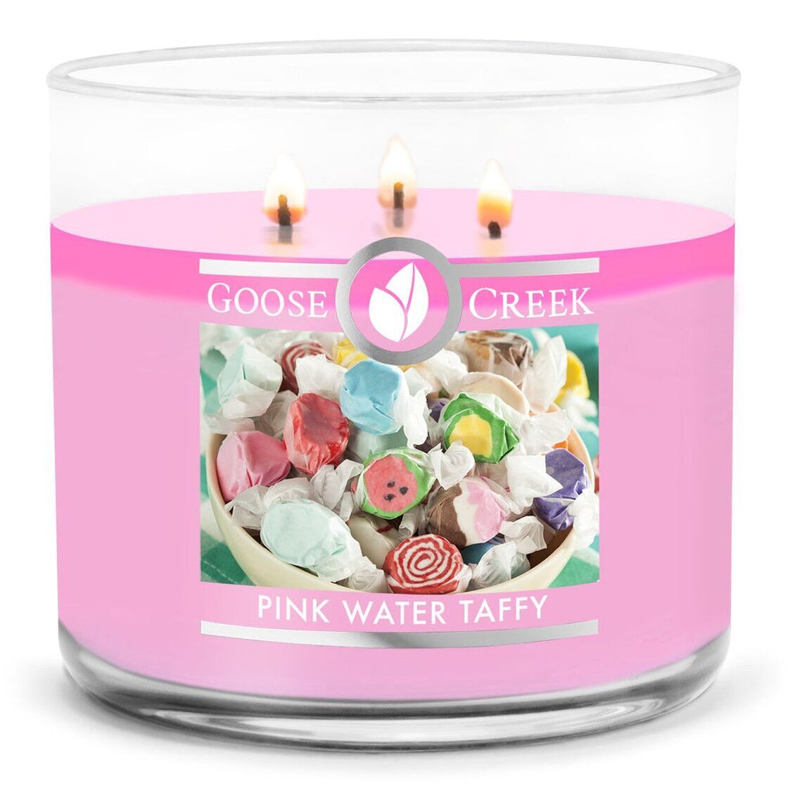 Pink Water Taffy 411g (3-Docht)