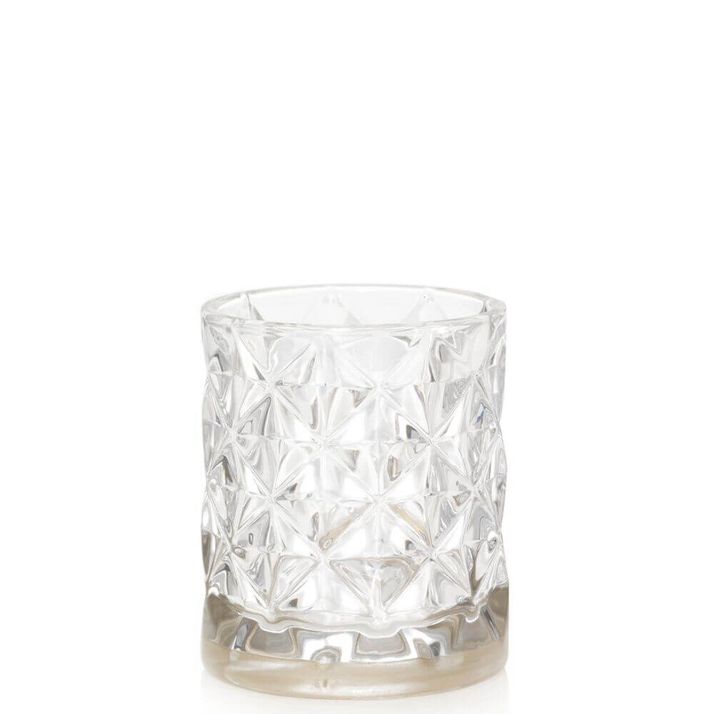 Langham - Votivkerzenhalter Strukturiertes Glas mit Metallband - von Yankee Candle