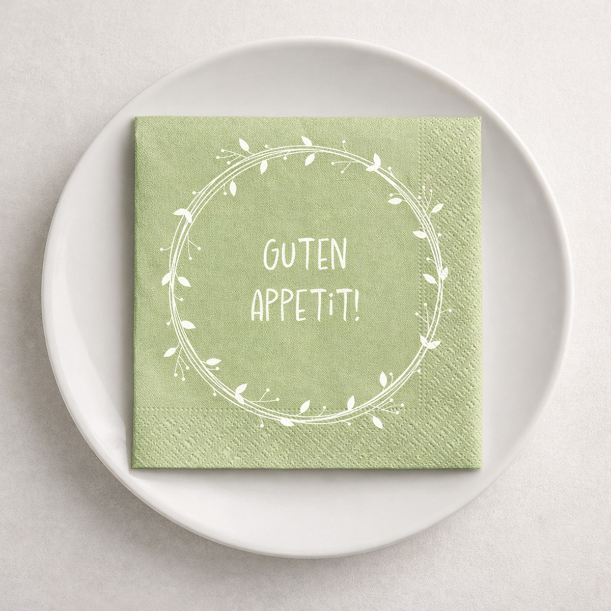 Serviette Guten Appetit grün Serviette Guten Appetit grün