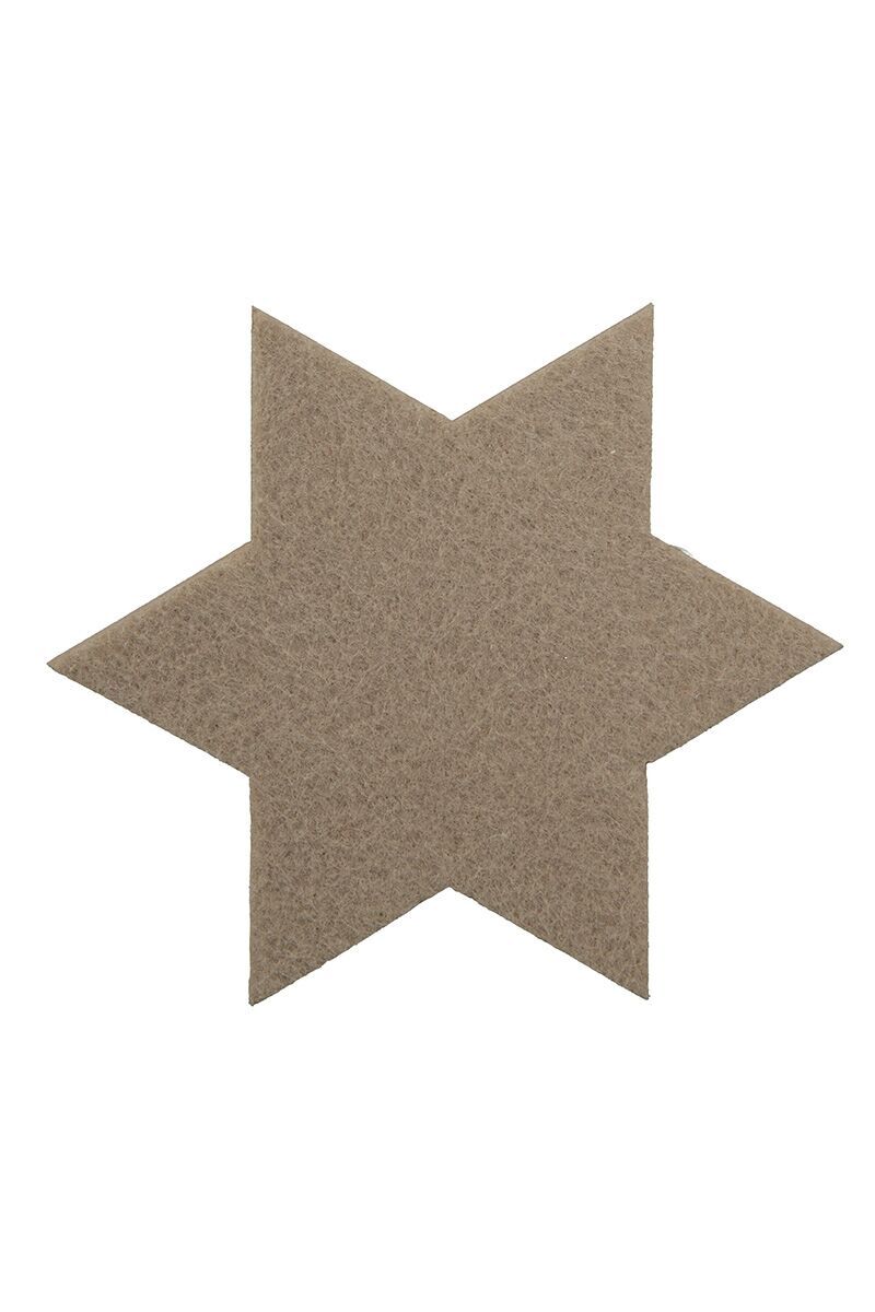 Untersetzer Stern beige 6 Stück Sternsymbol, Symbol