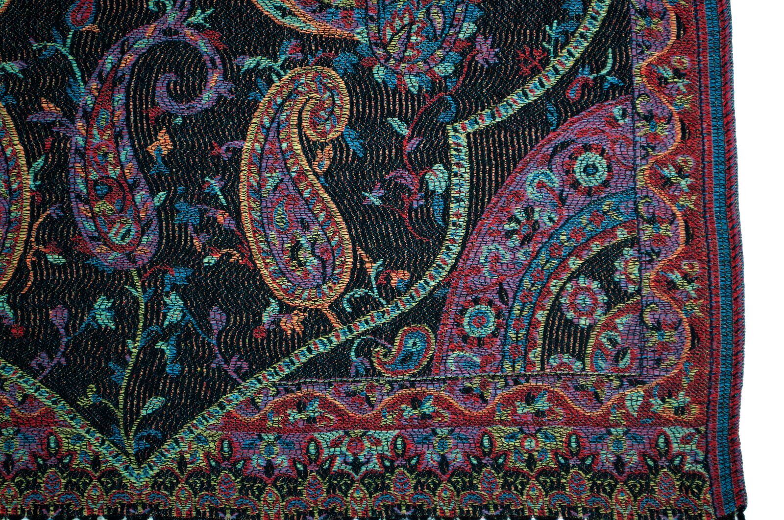 60550004-813_Detail Jacquard Schal Darya dunkelgrau 813