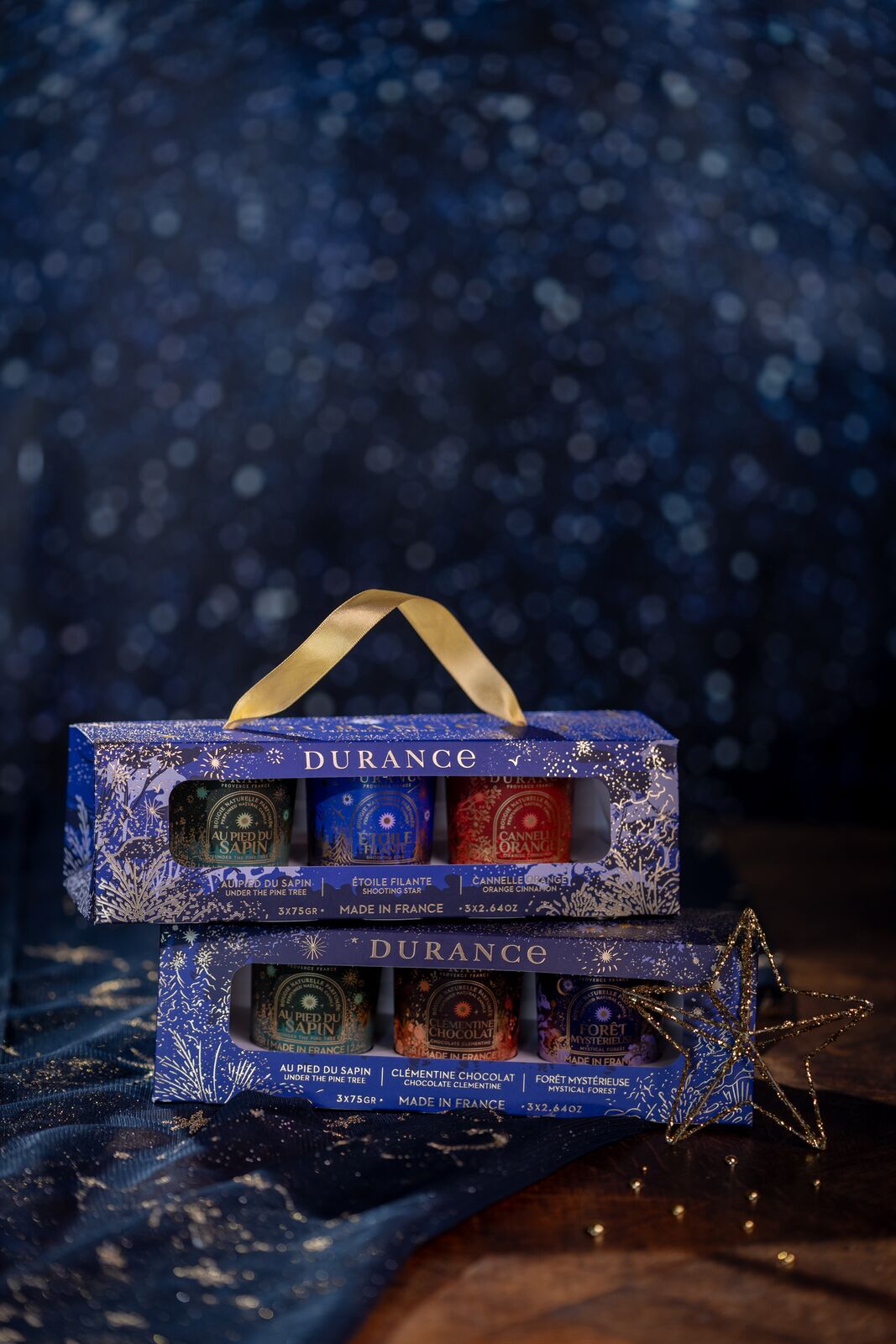 Kerzen Geschenkset 3x75g Am Tannenbaum / Sternschnuppe / Zimt-Orange