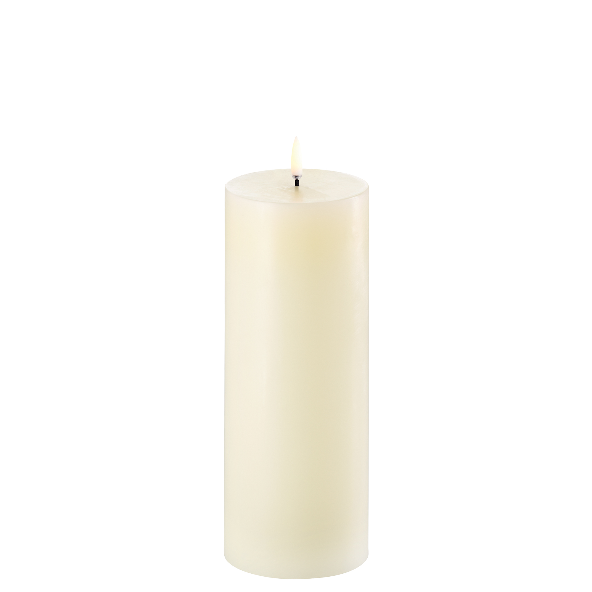 Uyuni LED Stumpenkerze 7,8x20cm ivory