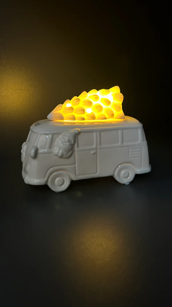 Deko Bus Parco 17cm cremeweiß