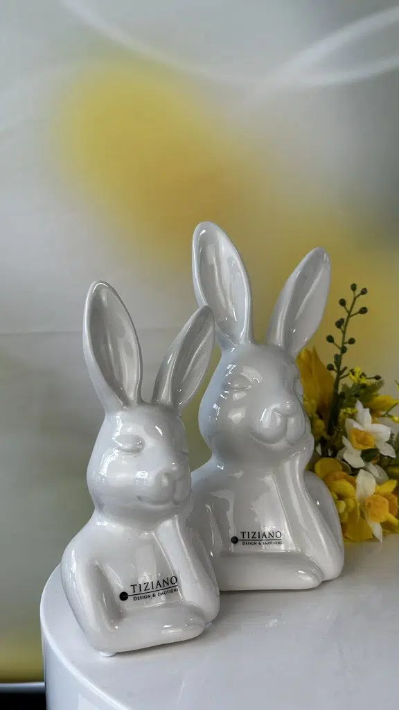 Büste Hase Enricco 25cm cremeweiß