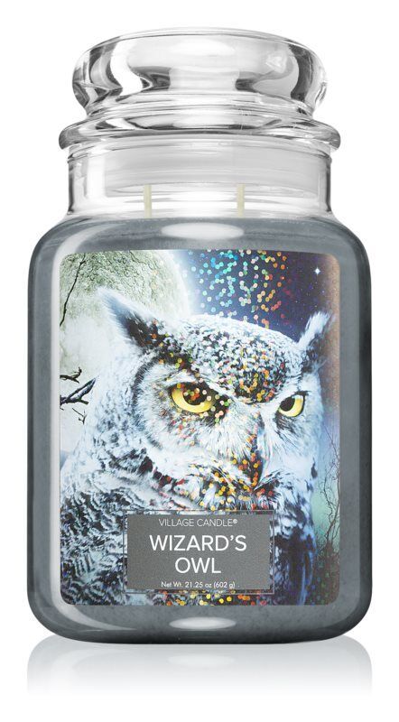 village-candle-wizards-owl-duftkerze-glass-lid_ Wizard's Owl (Fantasy Jar) 602g