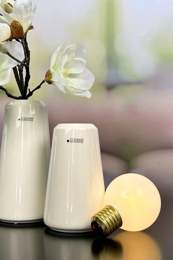 Vase Luminara 23cm cremeweiß
