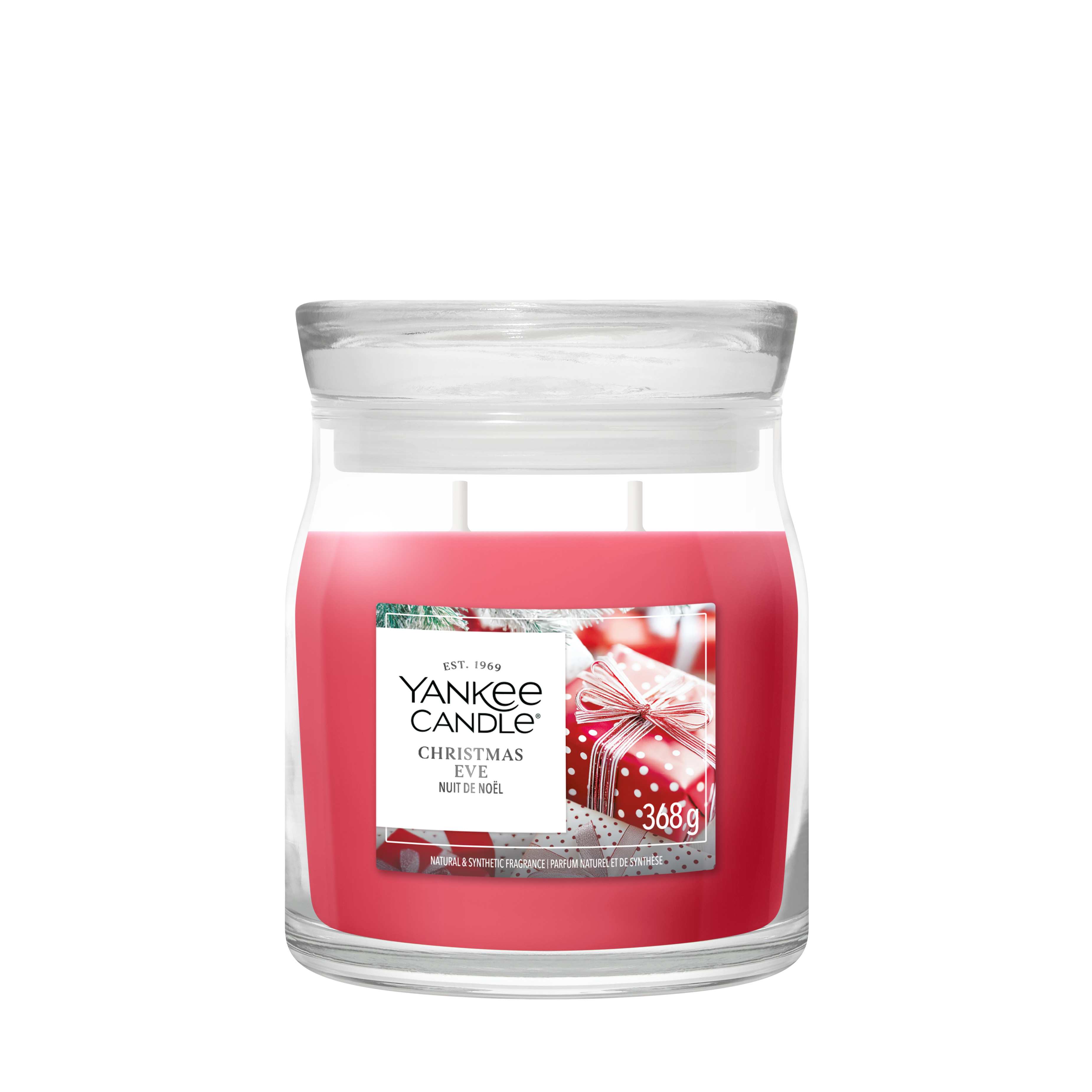 Votivkerze, Yankee Candle, Weihnachtsabend, roter Duftkerzenwachs, Glasbehälter