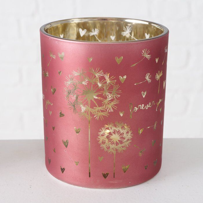 Windlicht Inka dunkelrosa 9cm