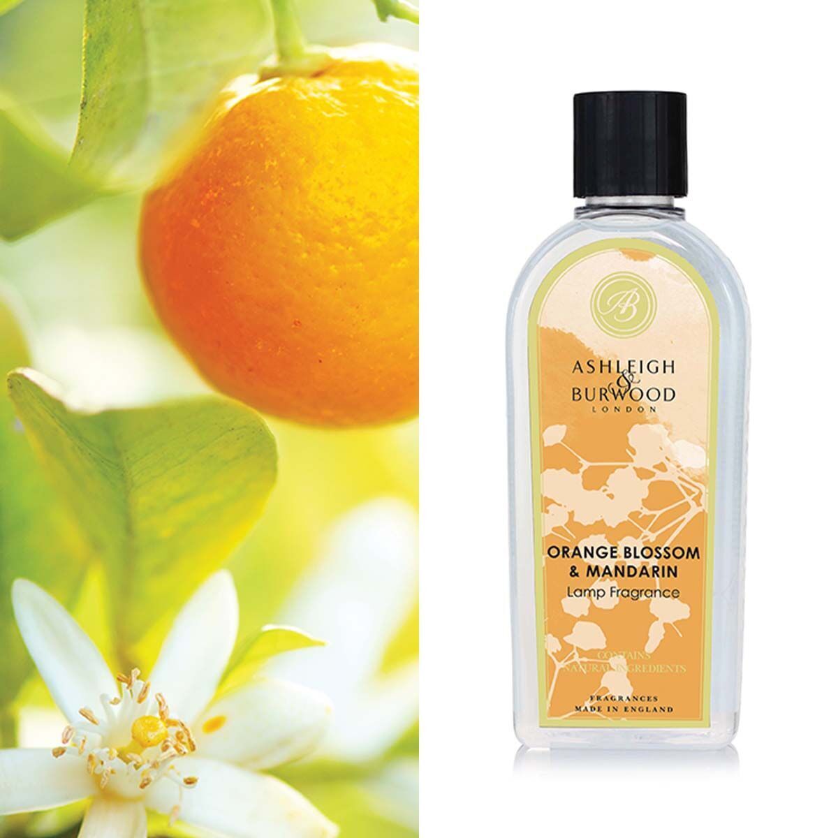 Orange Blossom & Mandarin 250ml Duftlampenöl Nachfüller Flasche, Zitrusfrüchte, Obst, Orange, Parfüm