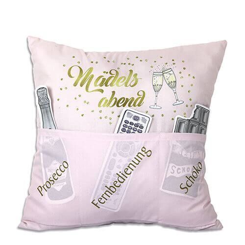 Sofahelden All you need is Mädelsabend Kissen mit 3 Einstecktaschen
