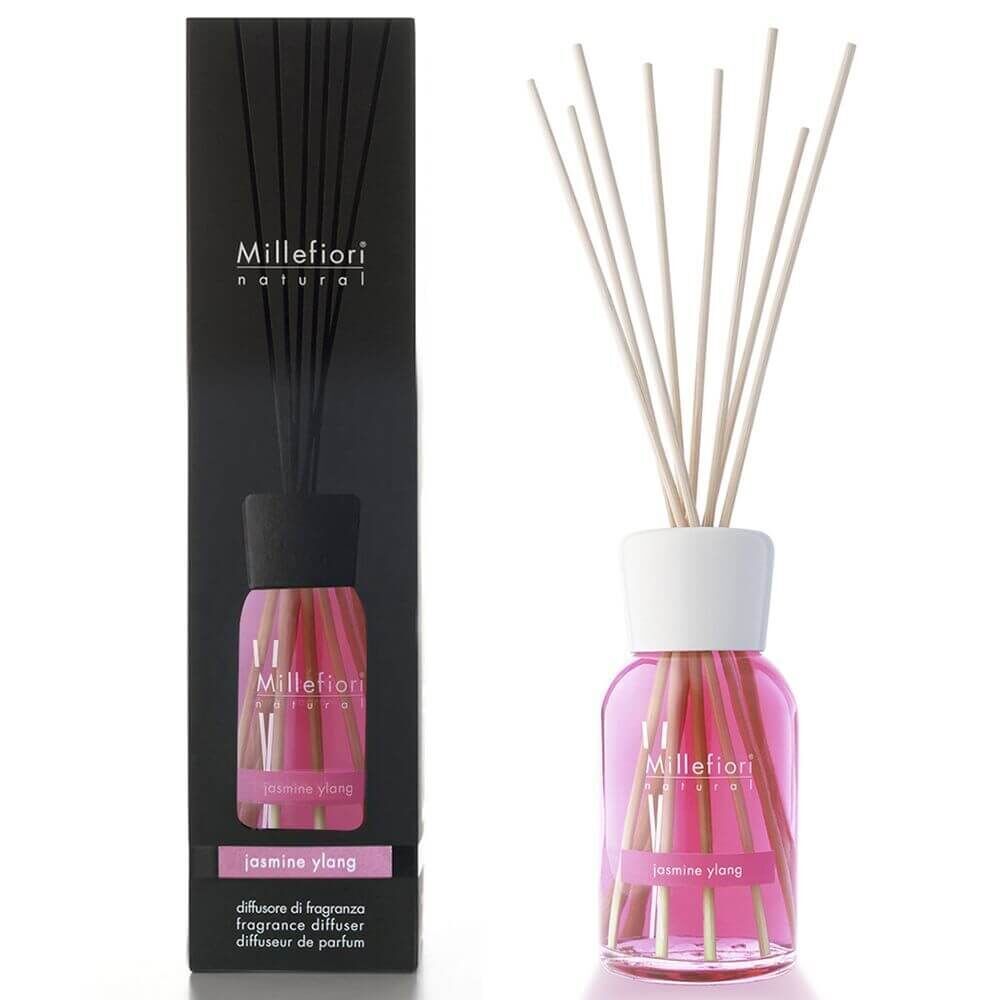 7MDJY-3-NATURAL-FRAGRANCES-STICK-DIFFUSER-100-ML-JASMINE-YLANG Jasmine Ylang - Natural Stick Diffuser 100ml - Millefiori
