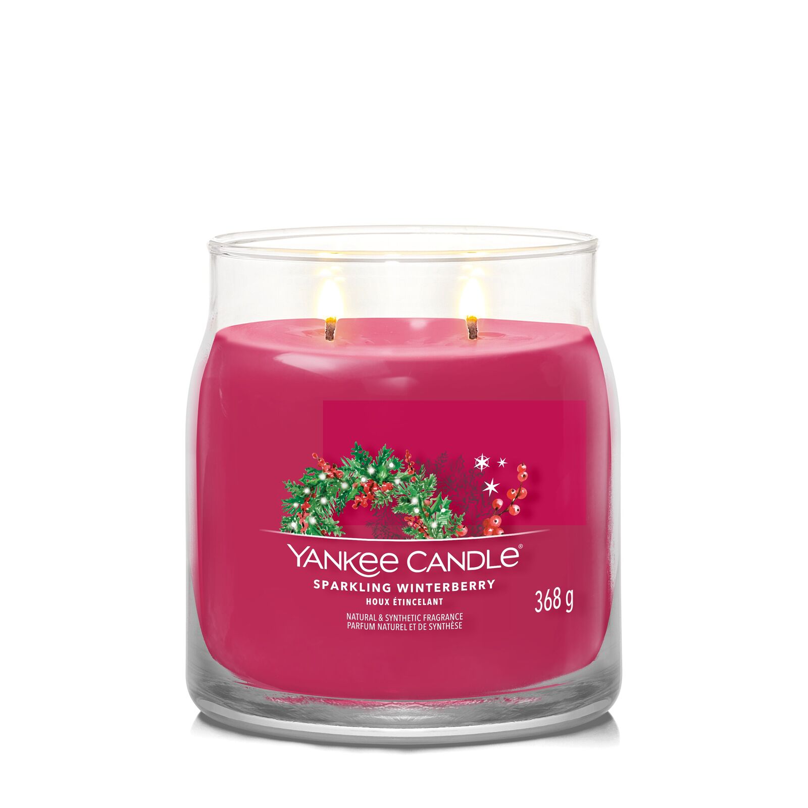 Sparkling Winterberry Signature Medium Jar 368g 2-Docht