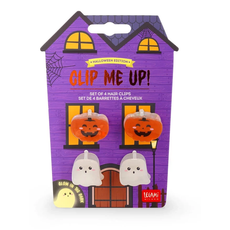 Halloween, Haarschmuck, Kürbis, Geist, 4er-Set
